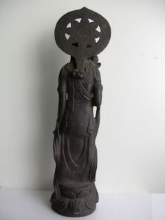 Old Bronze Sculpture Sho Kannon KF