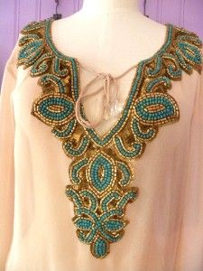 Kareena Taupe Embellished Silk Tunic or Cover Up