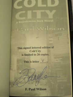 Cold City by F. Paul Wilson    Deluxe Signed and TRAYCASED Lettered