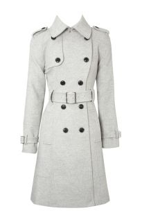 BNWT Karen Millen Classic Investment Coat Grey CH022 Size 16