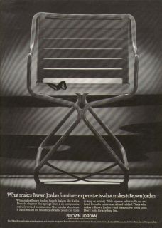 Brown Jordan Kailua Tubular Aluminum Chair Ad 1973