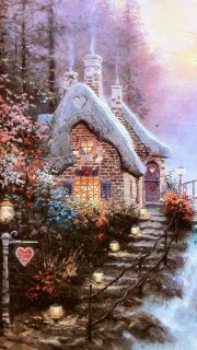 Sweetheart Cottage II 16x12 Classic Edition Framed Canvas Thomas