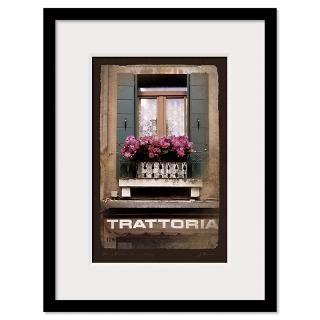 Floral Window Vintage, Venice, Italy Framed Print