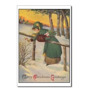 merry christmas greetings postcards package of 8