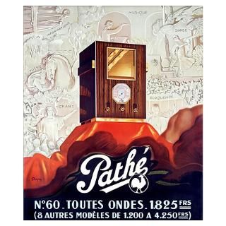 Pathe, Tube Radio, Vintage Poster Poster