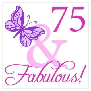 75 & Fabulous (Plumb) Poster