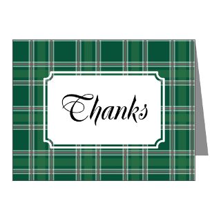 Art Gifts > Art Note Cards > Plaid Classic Green Note Cards (Pk of
