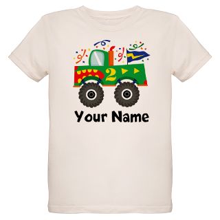 Personalized 2nd Birthday Monster Truck T Shirt by mainstreetshirt