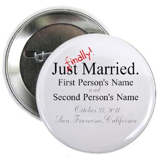 Bride Gifts  Bride Buttons  Finally Married 2.25 Button