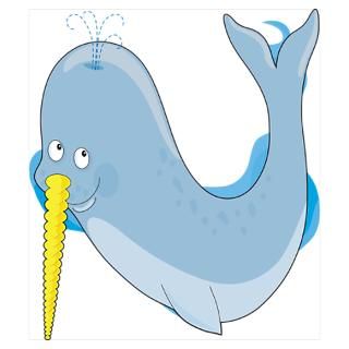 Wall Art  Posters  Animal Alphabet Narwhal Poster