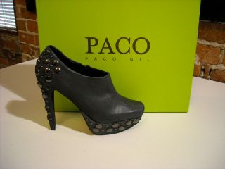 Rockin Paco Gil Gray Stud Karrie Ankle Booties 8 5 New