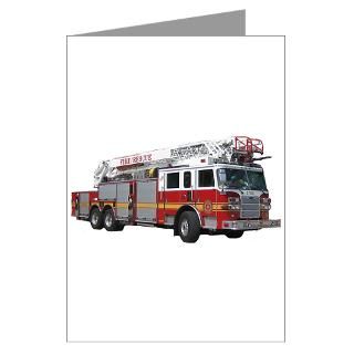 Firetruck Design Greeting Cards (Pk of 10)