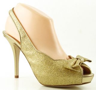 Kate Spade Giada Gold Glitter Wedding Womens Designer Shoes Platform
