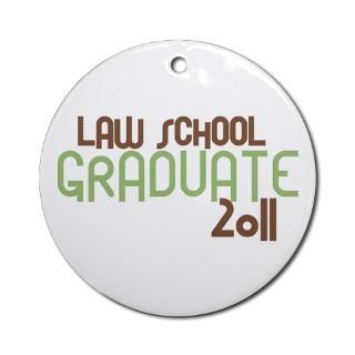 11 Home Decor  Law School Graduate 2011 (Retro Green) Ornament (R