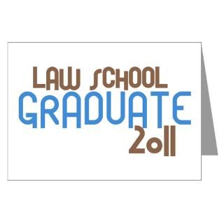 Greeting Cards  Law School Graduate 2011 (Retro Blue) Greeting Car