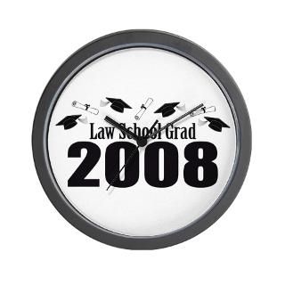 Law School Grad 2008 (Black Caps) Wall Clock for $18.00