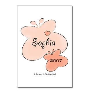 Sophia 2007 Butterfly Birth Announcements (8 pk) for $9.50