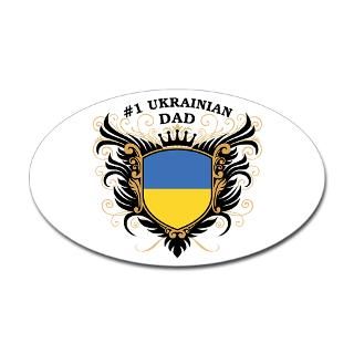 Number One Ukrainian Dad Oval Decal for $4.25