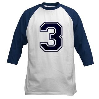 NUMBER 3 FRONT Baseball Jersey by AtoZNumbers