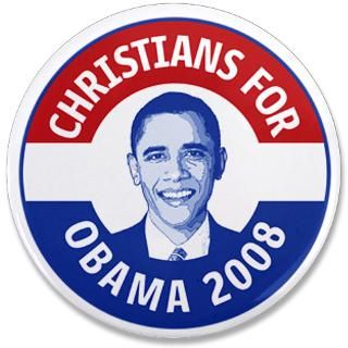 Christians for Obama 3.5 Button  Christians for Obama  Barack