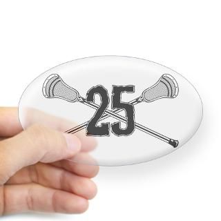 Lacrosse Number 25 Oval Decal for $4.25