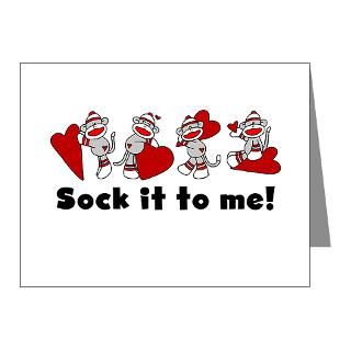 Day Note Cards  Sock Monkey Valentine Note Cards (Pk of 10