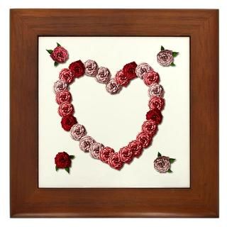 Real Roses Framed Tile  The Goblets Hearts & Flowers