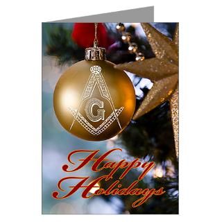 Af&Am Greeting Cards  Masonic Holiday Greeting Cards (Pk of 10