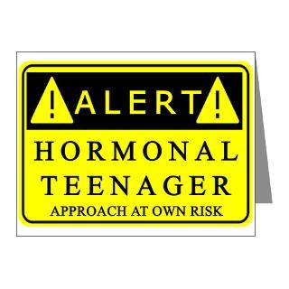 Gifts > Alert Note Cards > Hormonal Teenager Note Cards (Pk of 10