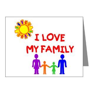  Family Love Note Cards  I Love My Family Note Cards (Pk of 10