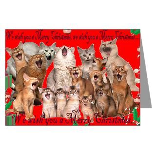 . Cats Greeting Cards  Somali Cat Christmas Cards (Pk of 10