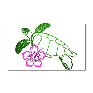 Dive Car Accessories  Sea Turtle w/ Hibiscus Car Magnet 20 x 12