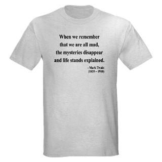 Author T shirts  Mark Twain 14 Light T Shirt