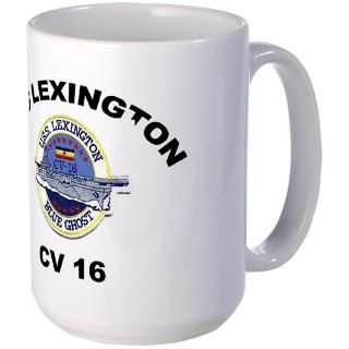 Gifts  Aircraft Carrier Drinkware  USS Lexington CV 16 Mug