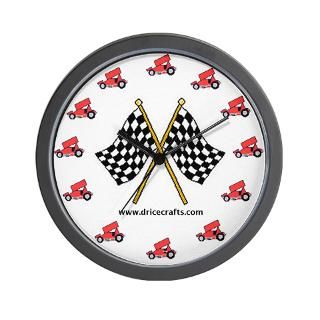 Red Sprint Car Wall Clock for $18.00