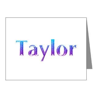 Customize Note Cards  Glitter Name Taylor Note Cards (Pk of 20
