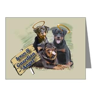 Angels Note Cards > Rottweiler Guardian Angels Note Cards (Pk of 20