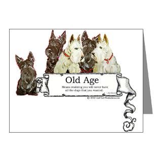 Rescue Note Cards  Old Age Scottish Terriers Note Cards (Pk of 20