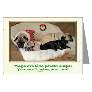 Potato Pugs Christmas Greeting Cards (Pk of 20)
