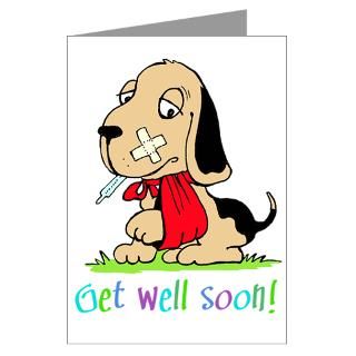 Greeting Cards  GET WELL SOON dog Greeting Cards (Pk of 20