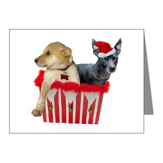  Christmas Note Cards  Dogs Christmas Bag Note Cards (Pk of 20