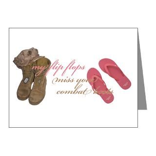 Combat Boots Note Cards > Boots & Flip Flops Note Cards (Pk of 20