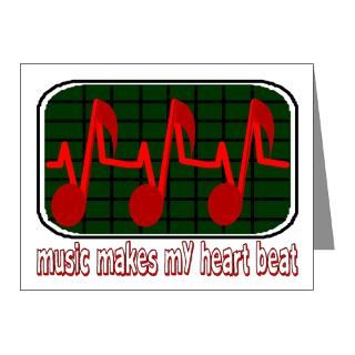 Heart Note Cards  Music Makes My Heart Beat Note Cards (Pk of 20
