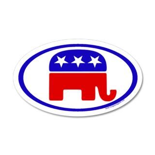 Gop Gifts  Gop Wall Decals  Republican Elephant 35x21 Oval Wall
