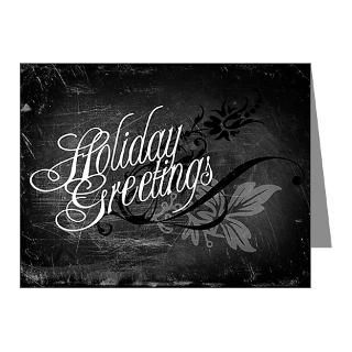 Black Note Cards  Gothic Holiday Greetings Note Cards (Pk of 20