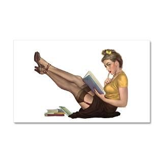1940S Gifts  1940S Wall Decals  Librarian Girl 35x21 Wall Peel