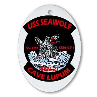 Attack Gifts  Attack Home Decor  USS Seawolf SSN 21 Oval Ornament