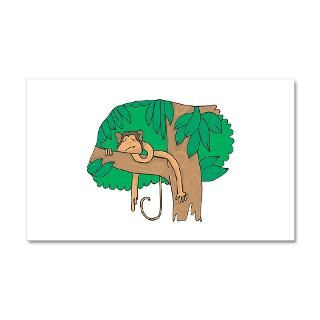Animal Wall Decals  Sleeping Monkey in a Tree 38.5 x 24.5 Wall Peel