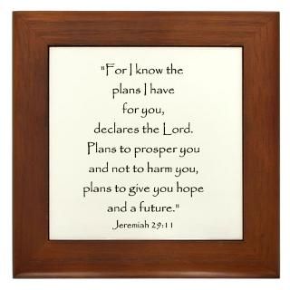 Quotes Gifts  Bible Quotes Home Decor  Jeremiah 2911 Framed Tile