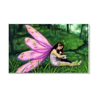 Art Gifts  Art Wall Decals  Fairy & Corgi 35x21 Wall Peel